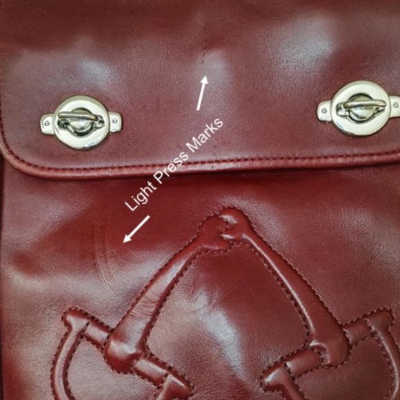 WHY Vintage Burgundy Red Genuine Leather Backpack Silver-tone Turn lock … - Picture 13 of 13